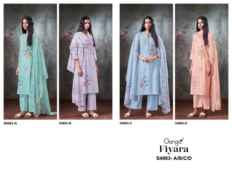 Ganga fiyara 4983 wholesale dress material suppliers in hyderabad